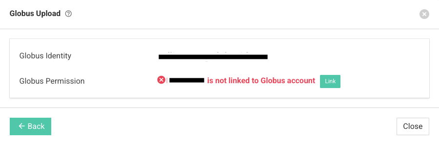 Globus Permission Unlink