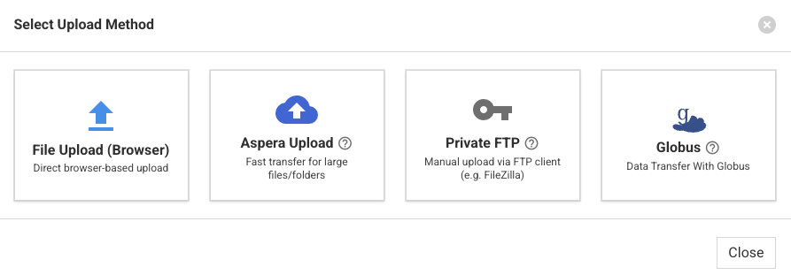 Select Upload Method